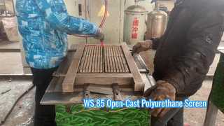 WS 85 ওপেন-কাস্ট পলিউরেথেন স্ক্রীন 500×500mm বোল্ট ইনস্টলেশন অ্যান্টি-ক্লগিং ফর গোল্ড মাইনিং
