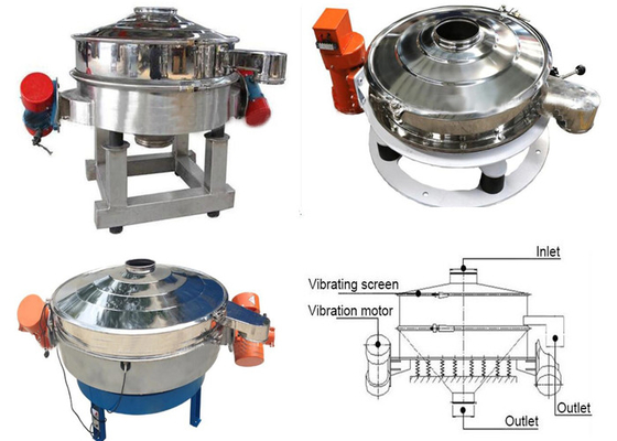 1-5 Layers Vibrating Sifter Machine Sus316l Food Straight Line Diameter 600mm- 1500mm