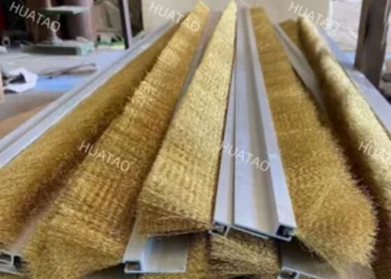 Continuous Press Steel Belt Cleaning Brush, High Temperature Nylon Filament, Custom Length For Wood Panel Line