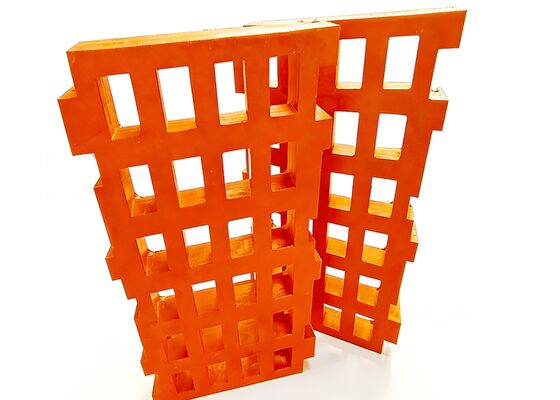 LS Series Abrasion-Resistant Black Modular Rubber Screen Panel 305x610mm for Mining ISO9001 Technical