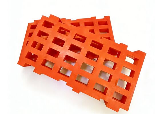 Custom 610x300x50mm Red Modular Rubber Screen Mat for Iron Ore Classification ASTM Technical