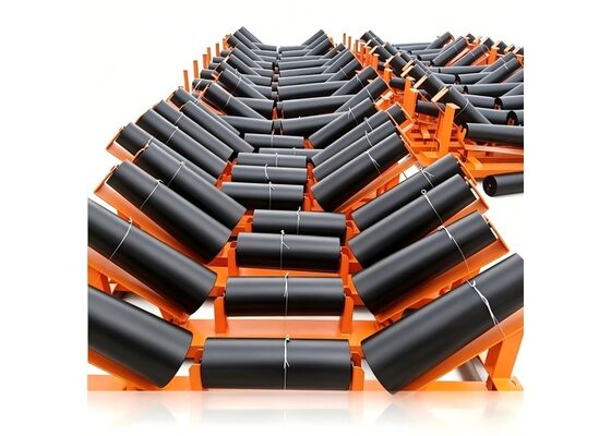 Conveyor Return Idler Roller Rubber Disc Design Anti Build Up Mining Application
