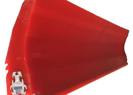 Polyurethane Conveyor Belt Scraper Red Blade Impact Resistant Mining Wear Part