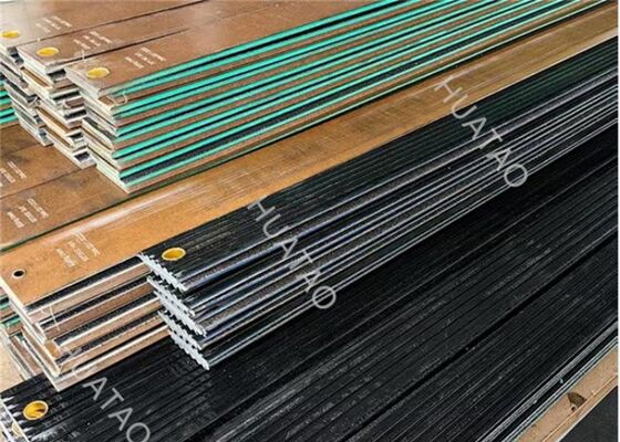 Black UHMWPE Anti Abrasion Slide Pad For Wood Panel Sanding Machine Conveying Support