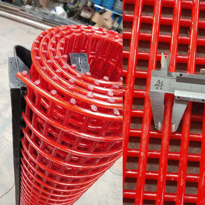 ইন্ডাস্ট্রিয়াল গ্রেড ২.৫ মিমি ইস্পাত তারের টুফ্লেক্স স্ক্রিন পিইউ দিয়ে আবৃত 1x6 মিমি তাপমাত্রা আকারে