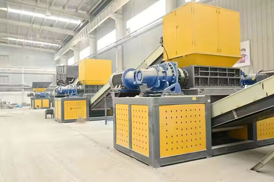 800 কেজি/ঘন্টা টায়ার ডুয়াল Shredder রাবার পাউডার লাইন জন্য
